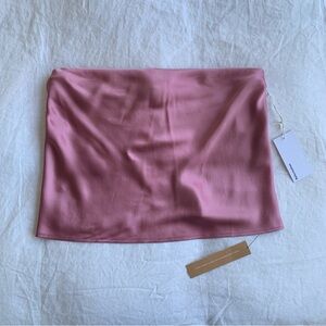 NWT Reformation Spritz Silk Tube Strapless Cami Tank Blouse Top Sugar Plum Pink